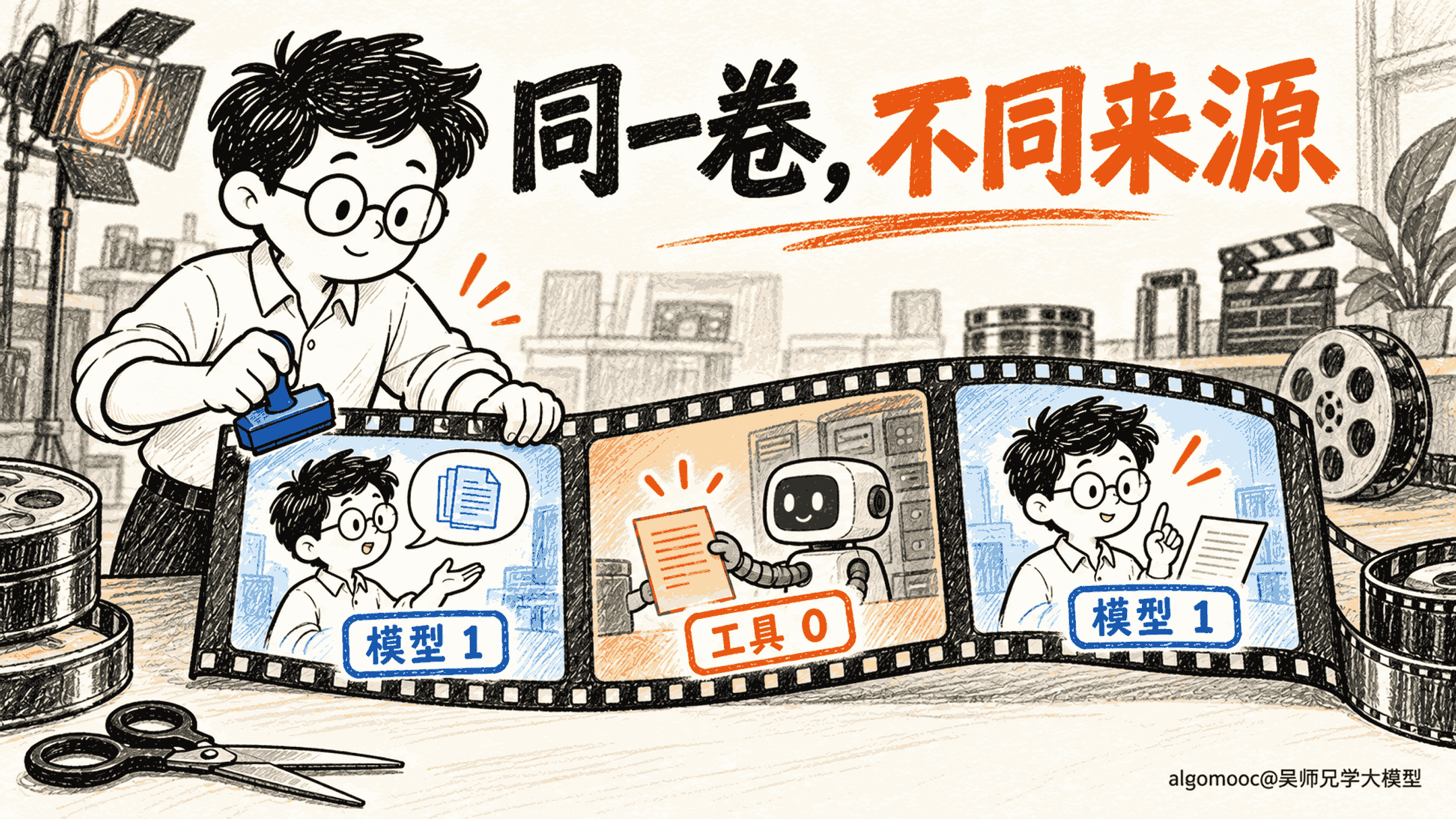 连续交互保留完整，模型调用、工具返回和模型回答分别标记来源