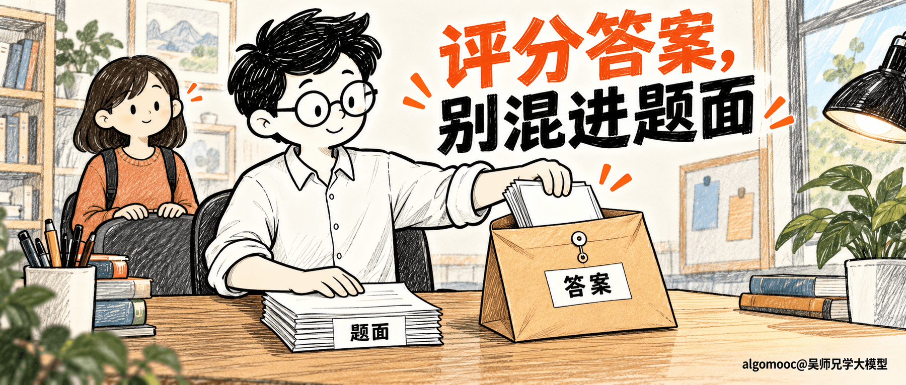 评分端知道的答案,别顺手放进 Agent 的题面