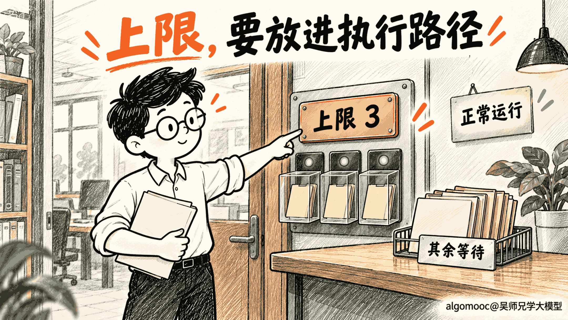 开发者在共享入口核对三个通行牌,正常批次其余研究任务等待名额