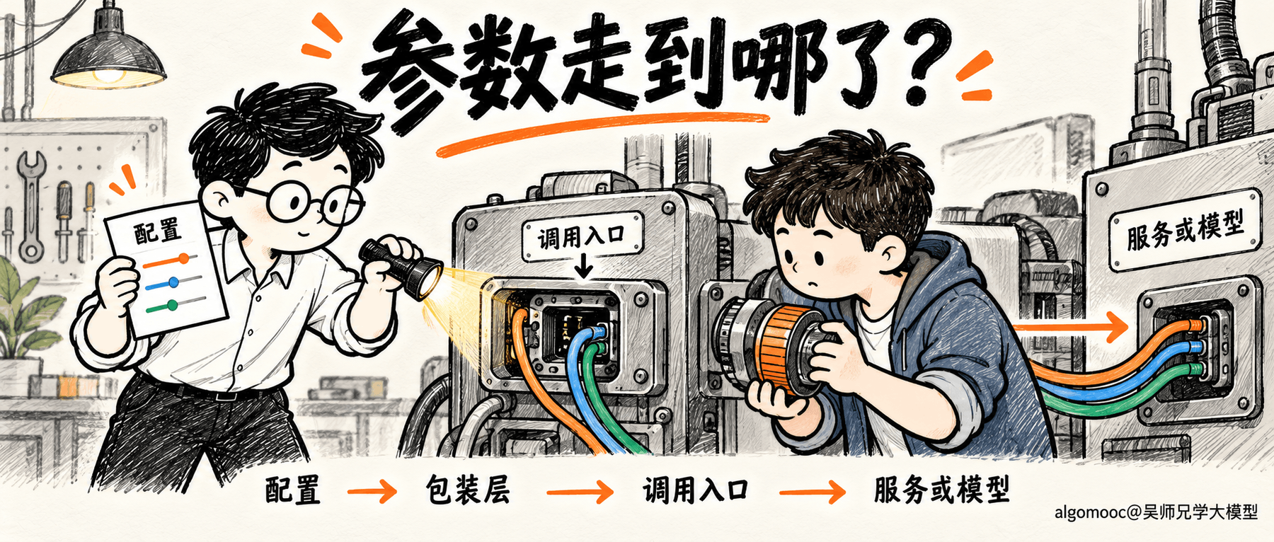 配置里有参数,不等于模型已经收到