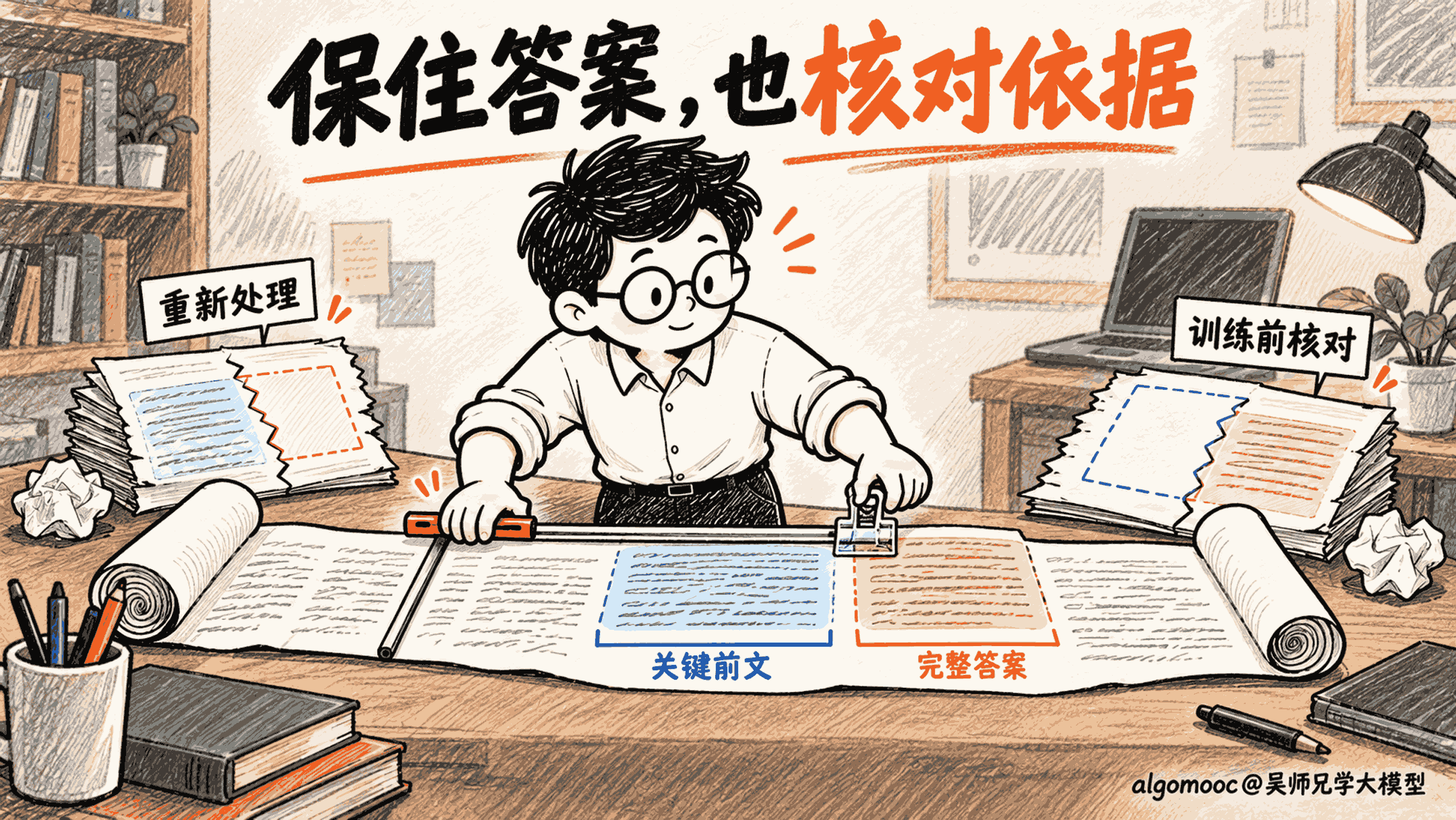 开发者移动长度挡板,同时核对关键前文和完整答案