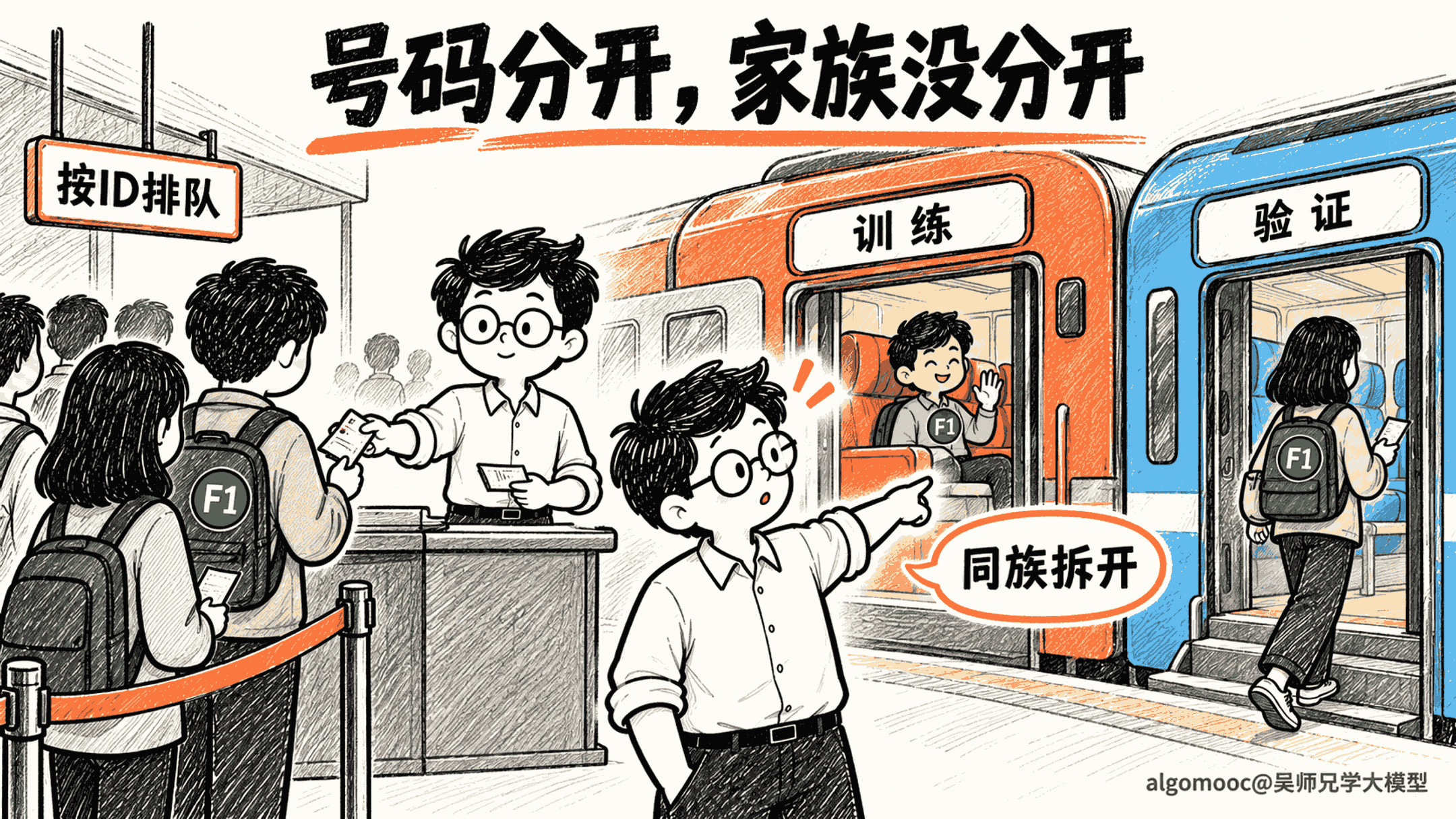 开发者按号码分票,却发现同族演员分别坐上训练车和验证车